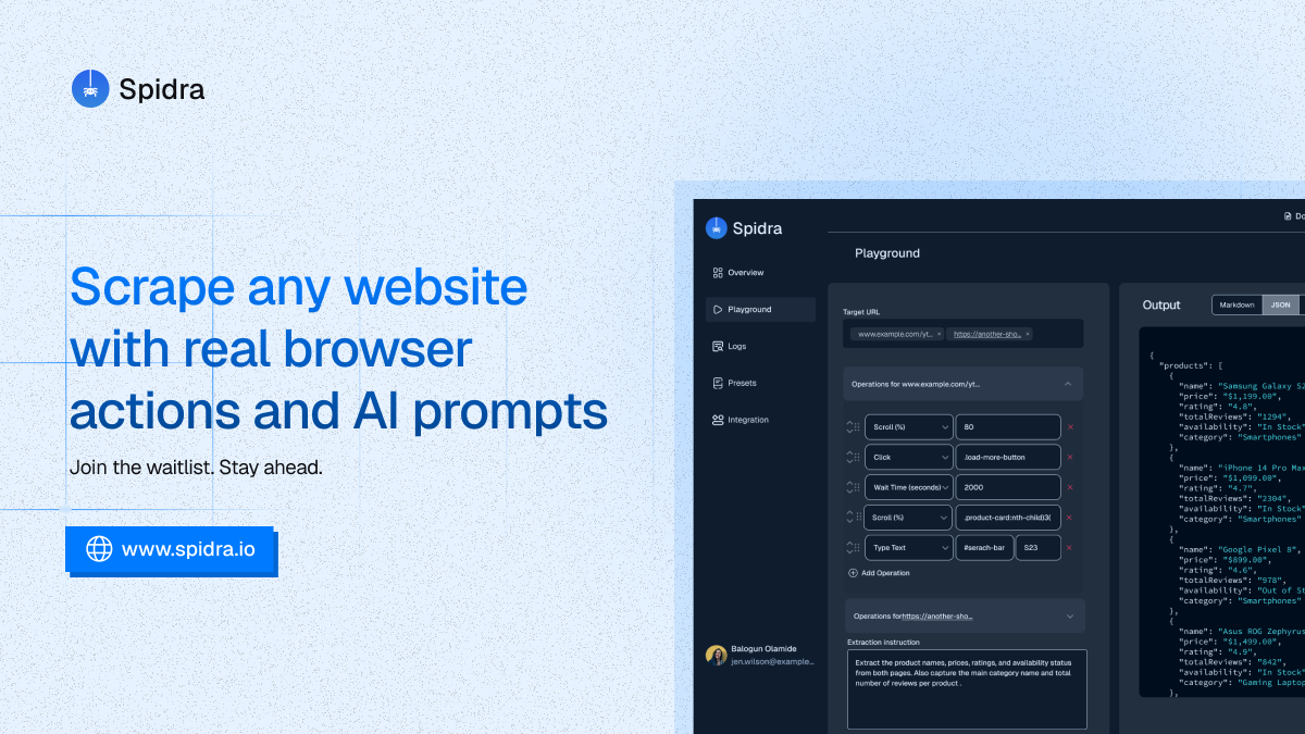 Spidra beta is now live 🚀