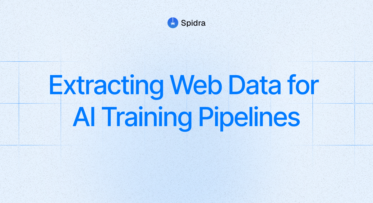 Extracting web data for AI training pipelines